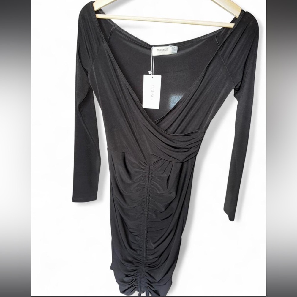 Elegant Black Long Sleeve Dress